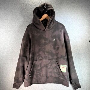 Nike Jordan x J Balvin Hoodie Mens 2XL Black Flat Pewter Tie-Dye Kangaroo Pocket